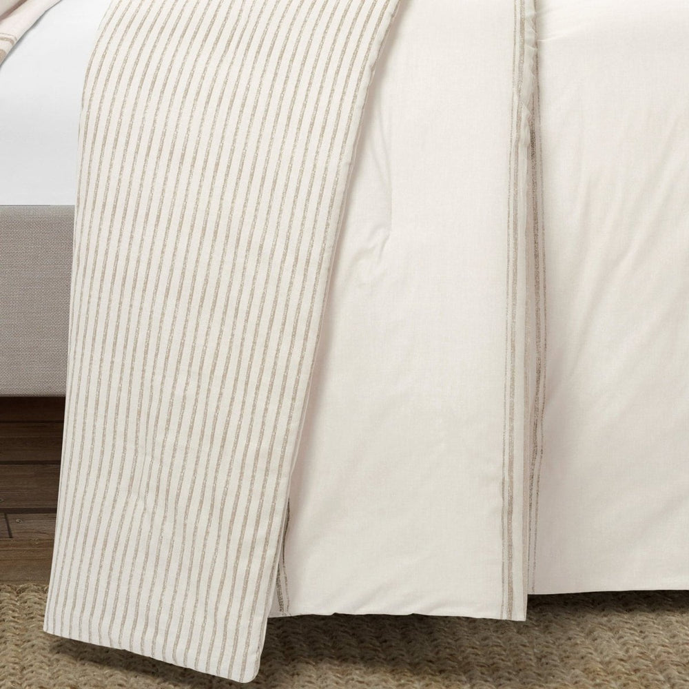 Farmhouse Stripe Reversible Comforter Set - Quahog Bay Bedding