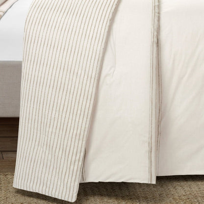 Farmhouse Stripe Reversible Comforter Set - Quahog Bay Bedding