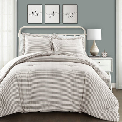 Farmhouse Stripe Reversible Comforter Set - Quahog Bay Bedding