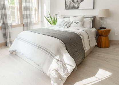 Farmhouse Stripe Reversible Comforter Set - Quahog Bay Bedding