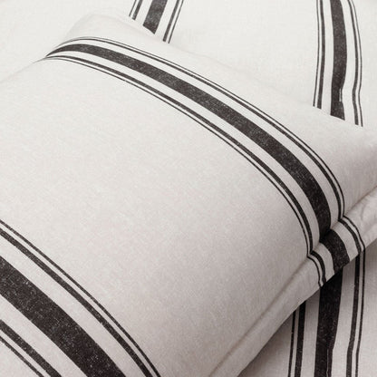 Farmhouse Stripe Reversible Comforter Set - Quahog Bay Bedding