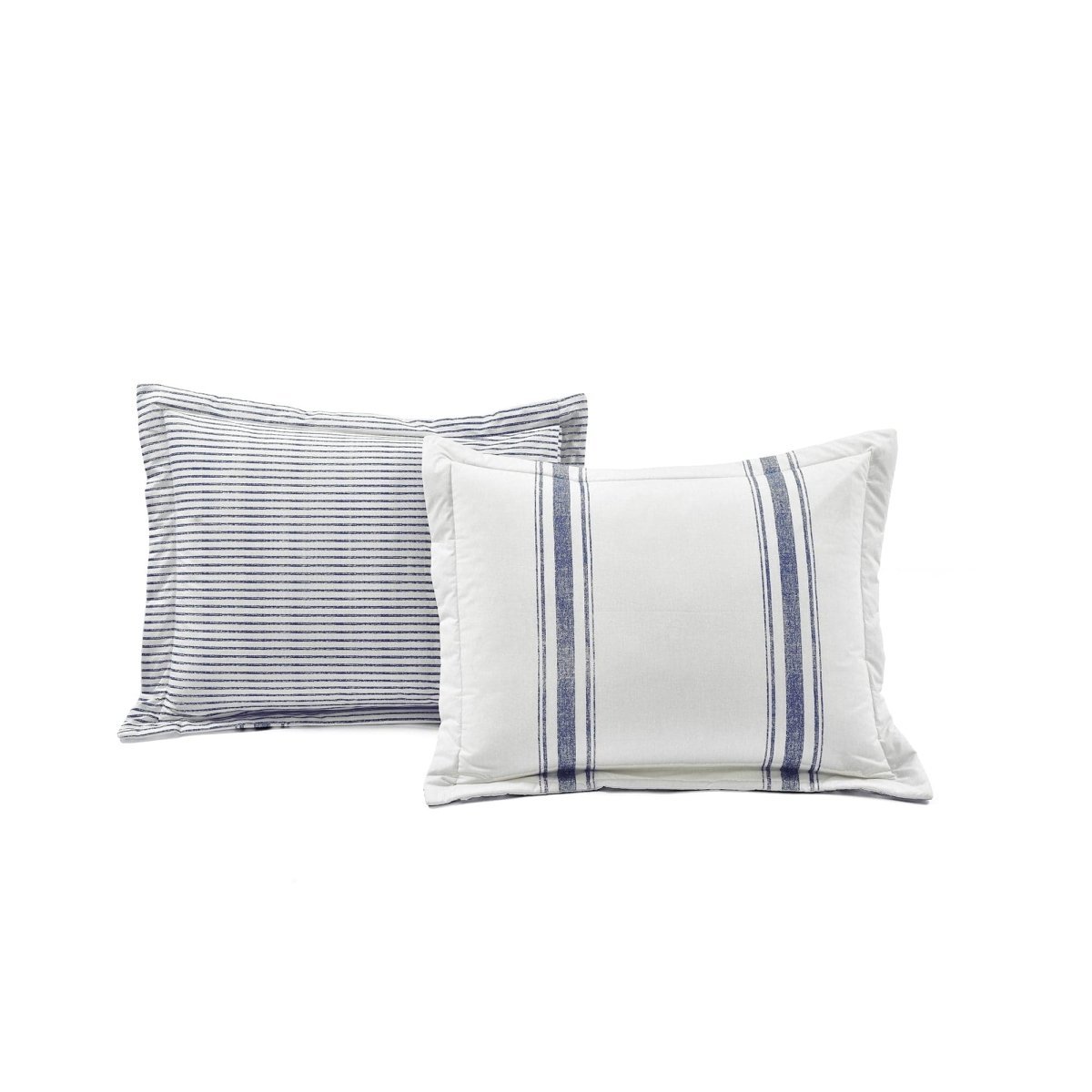Farmhouse Stripe Reversible Comforter Set - Quahog Bay Bedding