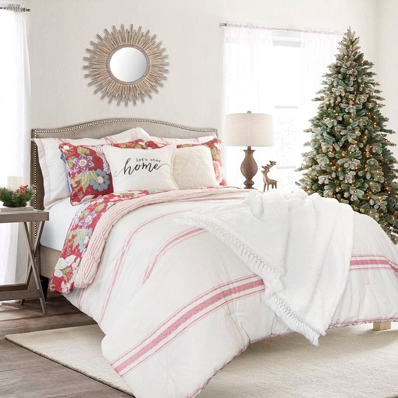 Farmhouse Stripe Reversible Comforter Set - Quahog Bay Bedding