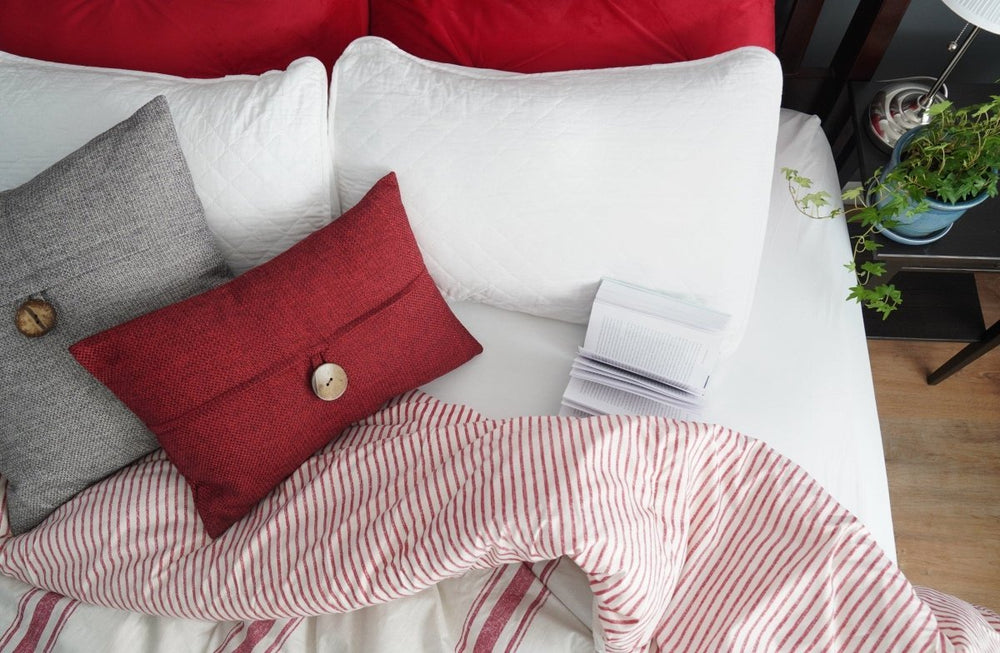 Farmhouse Stripe Reversible Comforter Set - Quahog Bay Bedding
