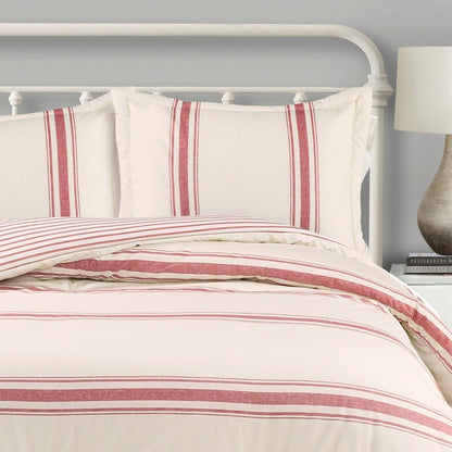 Farmhouse Stripe Reversible Comforter Set - Quahog Bay Bedding