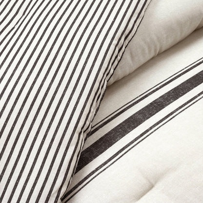 Farmhouse Stripe Reversible Comforter Set - Quahog Bay Bedding