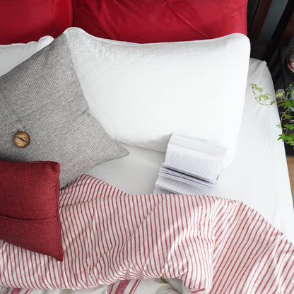 Farmhouse Stripe Reversible Comforter Set - Quahog Bay Bedding