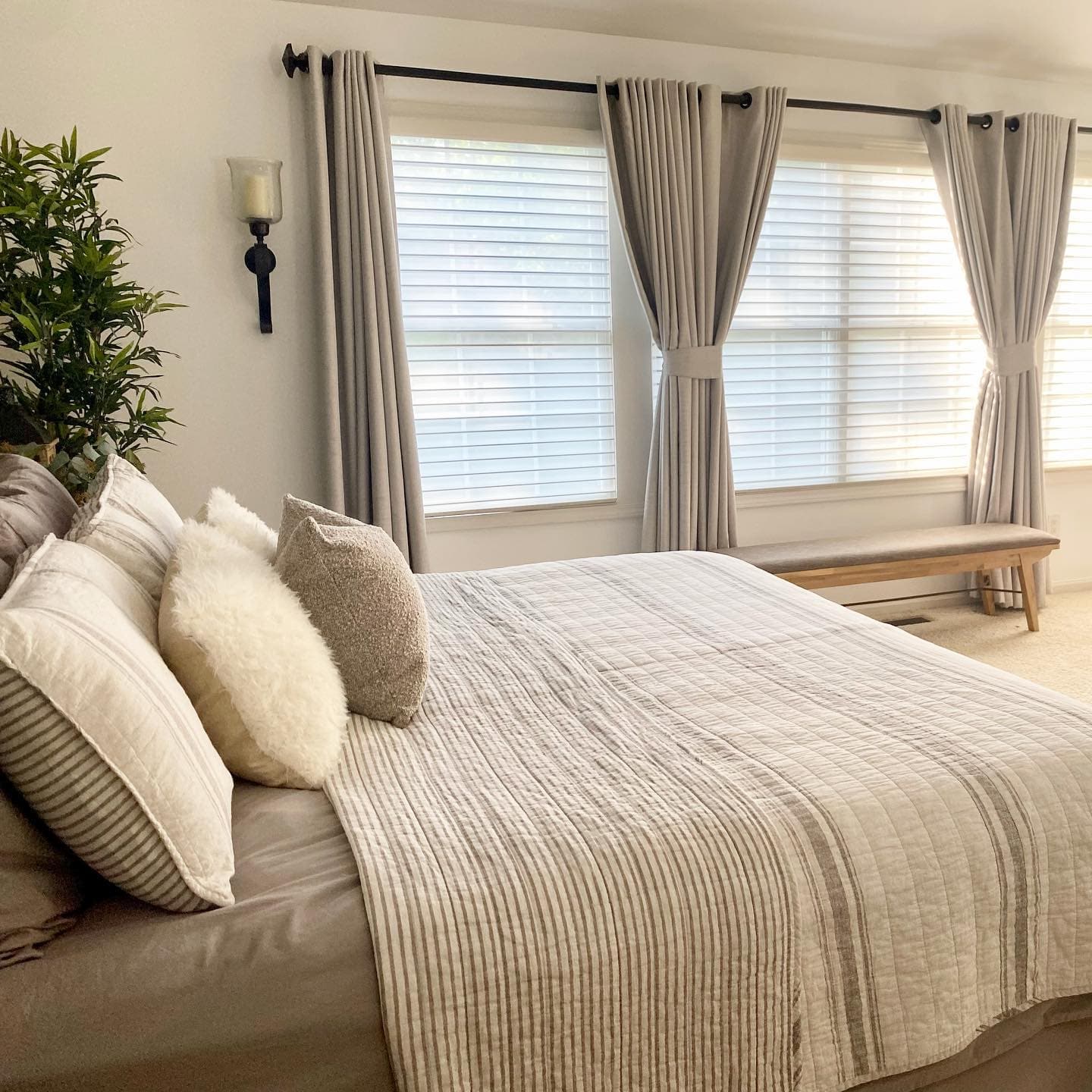 Farmhouse Stripe Reversible Cotton Quilt Set - Quahog Bay Bedding