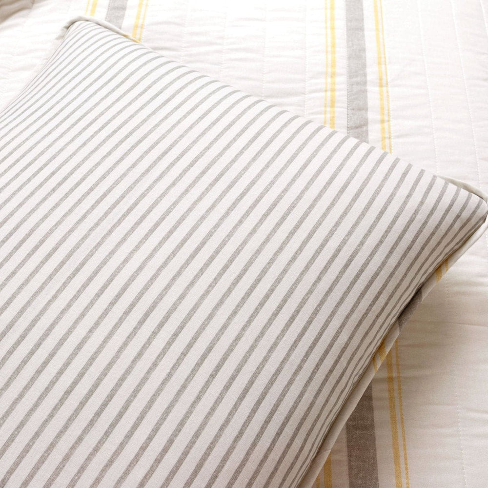 Farmhouse Stripe Reversible Cotton Quilt Set - Quahog Bay Bedding