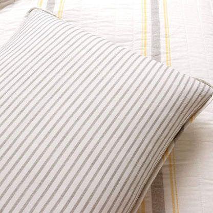Farmhouse Stripe Reversible Cotton Quilt Set - Quahog Bay Bedding