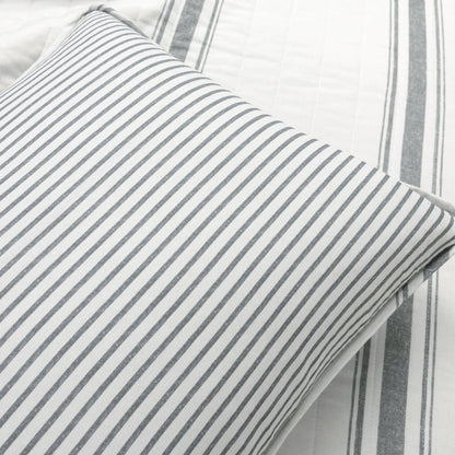Farmhouse Stripe Reversible Cotton Quilt Set - Quahog Bay Bedding