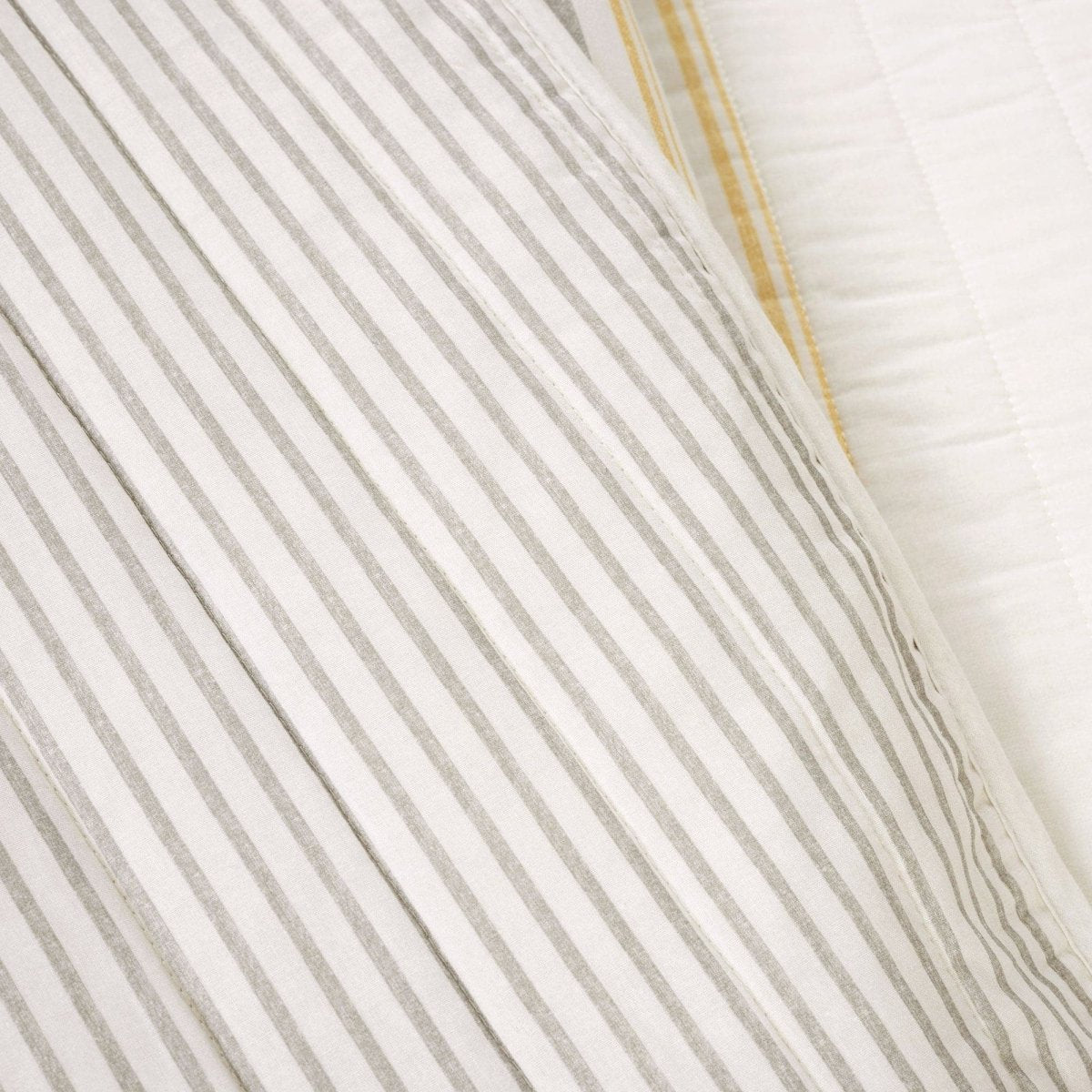 Farmhouse Stripe Reversible Cotton Quilt Set - Quahog Bay Bedding