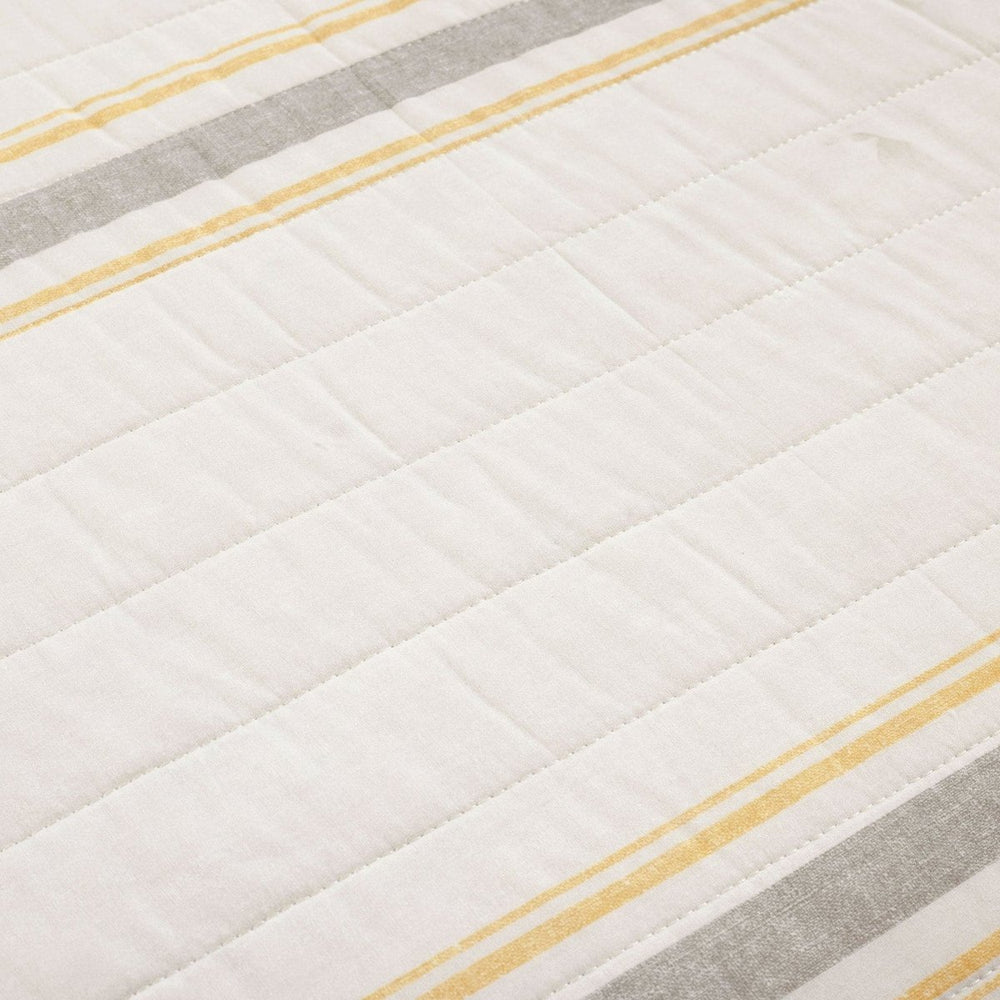 Farmhouse Stripe Reversible Cotton Quilt Set - Quahog Bay Bedding