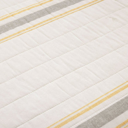 Farmhouse Stripe Reversible Cotton Quilt Set - Quahog Bay Bedding