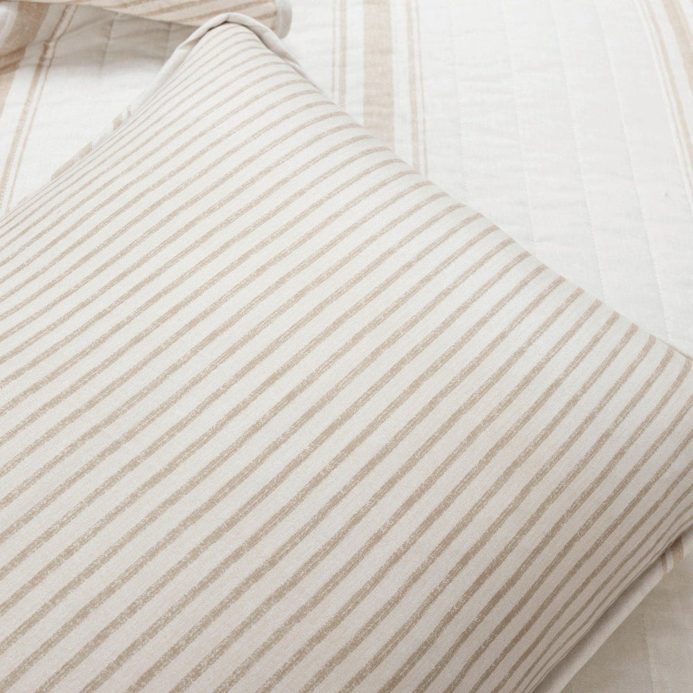Farmhouse Stripe Reversible Cotton Quilt Set - Quahog Bay Bedding