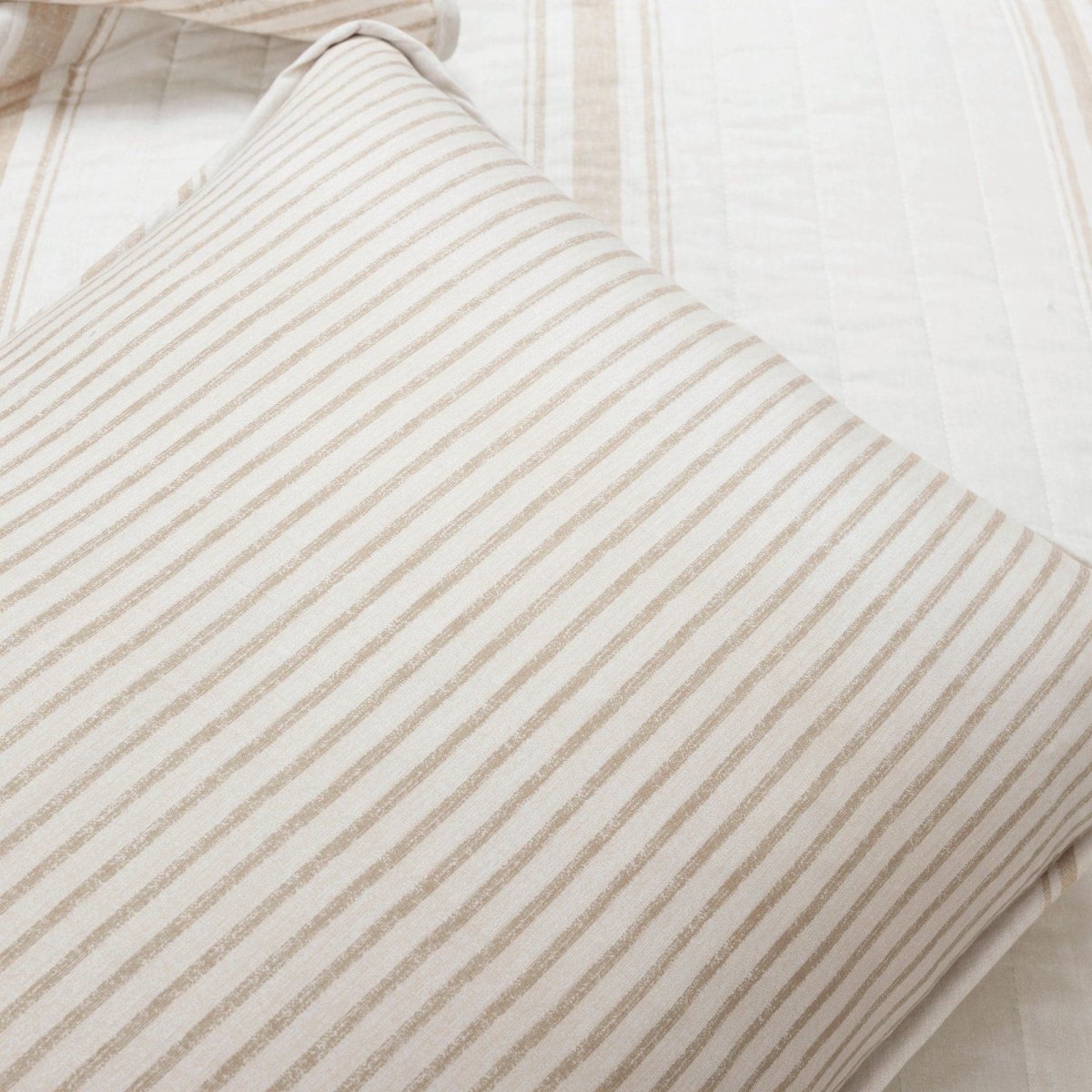 Farmhouse Stripe Reversible Cotton Quilt Set - Quahog Bay Bedding