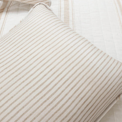 Farmhouse Stripe Reversible Cotton Quilt Set - Quahog Bay Bedding