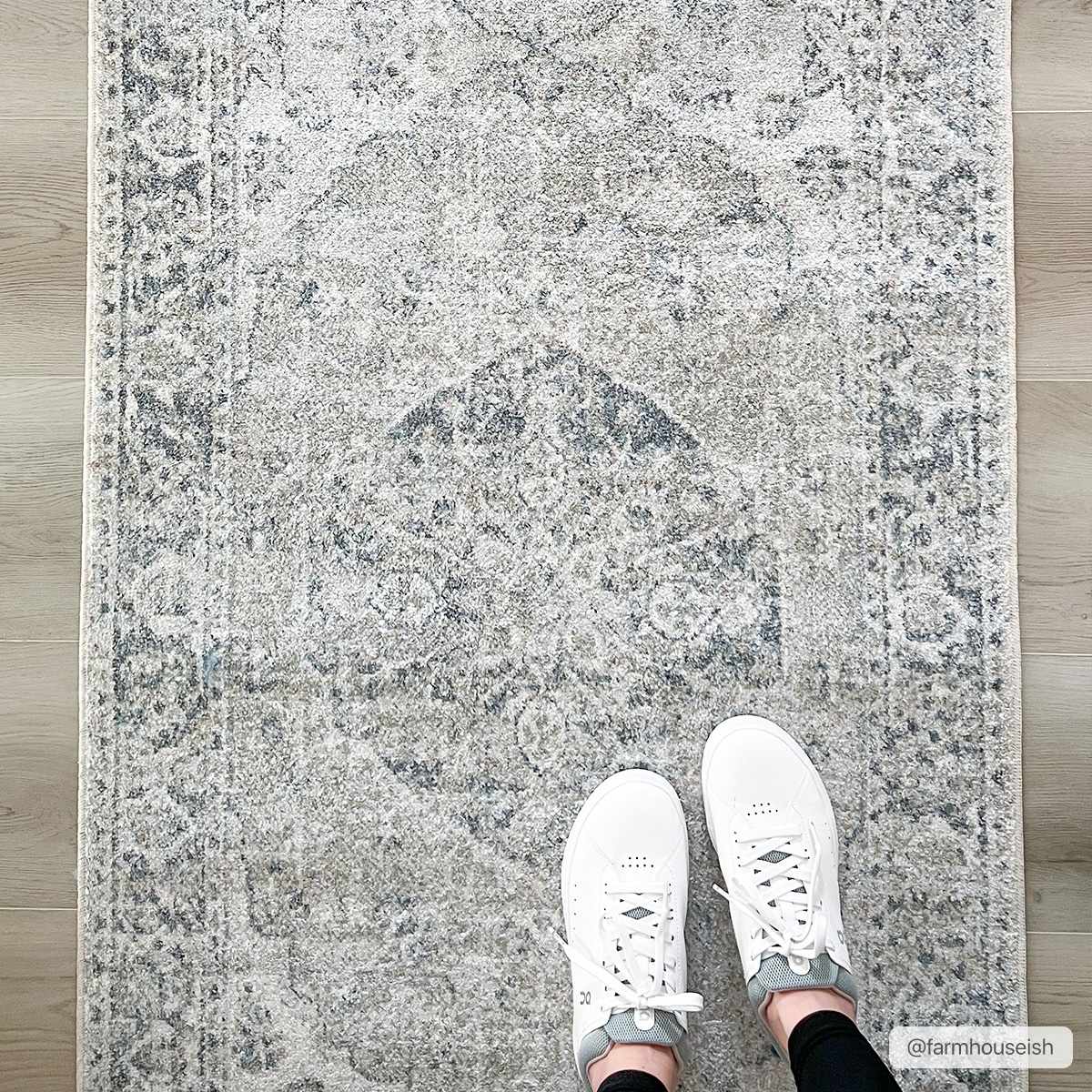 Rudo Blue Flat Pile Washable Rug