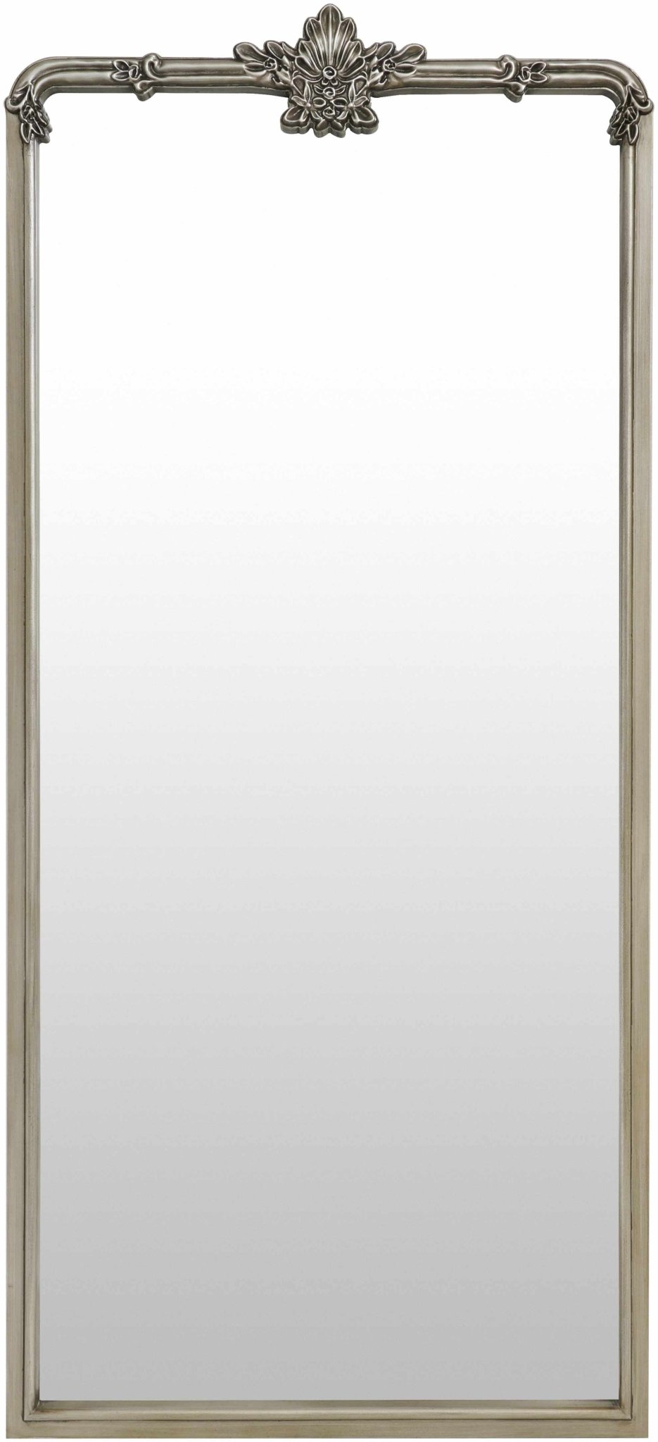Filettole Silver Gray Frame Wall Mirror - Quahog Bay Bedding