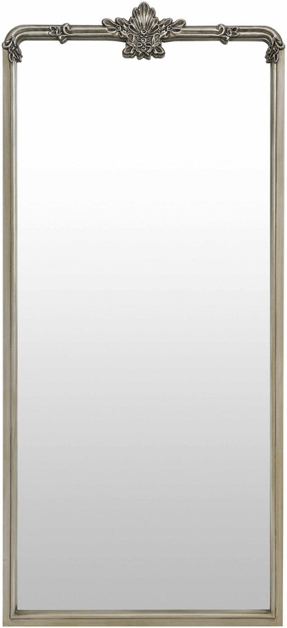 Filettole Silver Gray Frame Wall Mirror - Quahog Bay Bedding