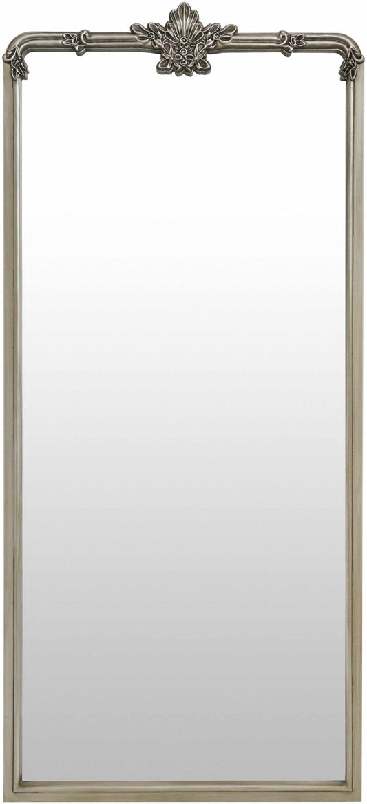 Filettole Silver Gray Frame Wall Mirror - Quahog Bay Bedding
