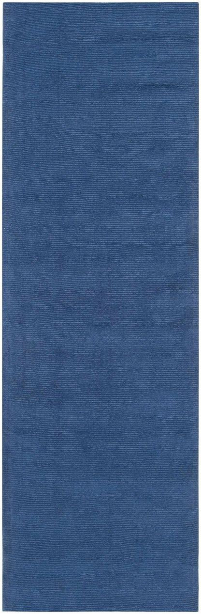Brockton Solid Blue Wool Rug
