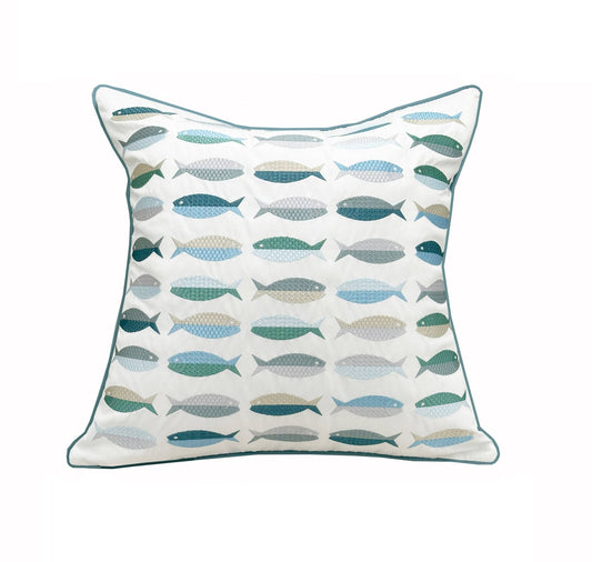 Fish Pattern Indoor/Outdoor Pillow - Quahog Bay Bedding