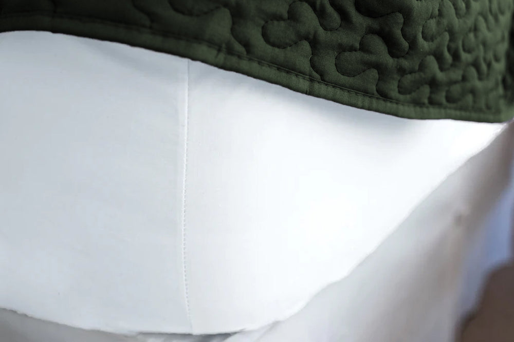 Fitted Bed Sheet - 100% American Made With USA Grown Cotton - Quahog Bay Bedding