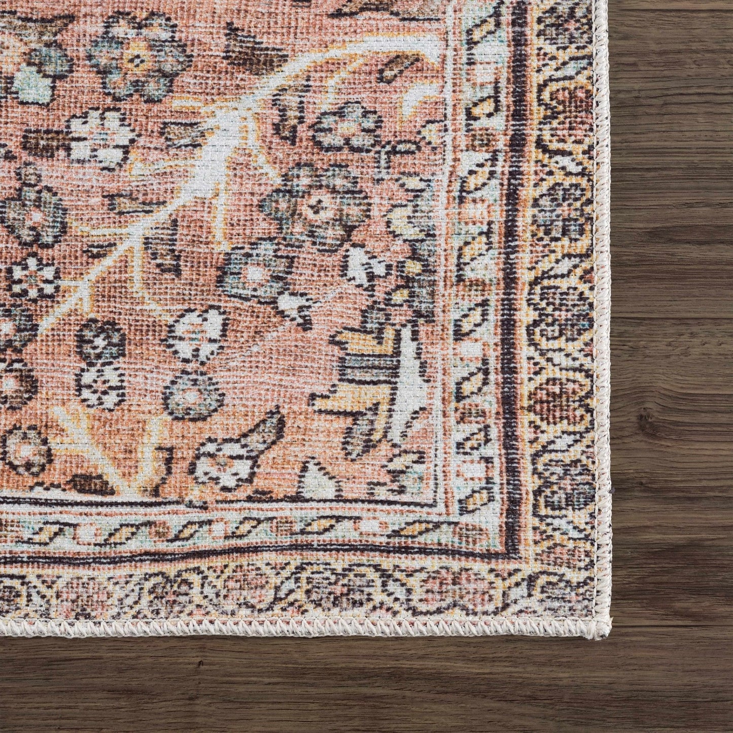 Flat Pile Urpi Red Washable Rug - Clearance - Quahog Bay Bedding