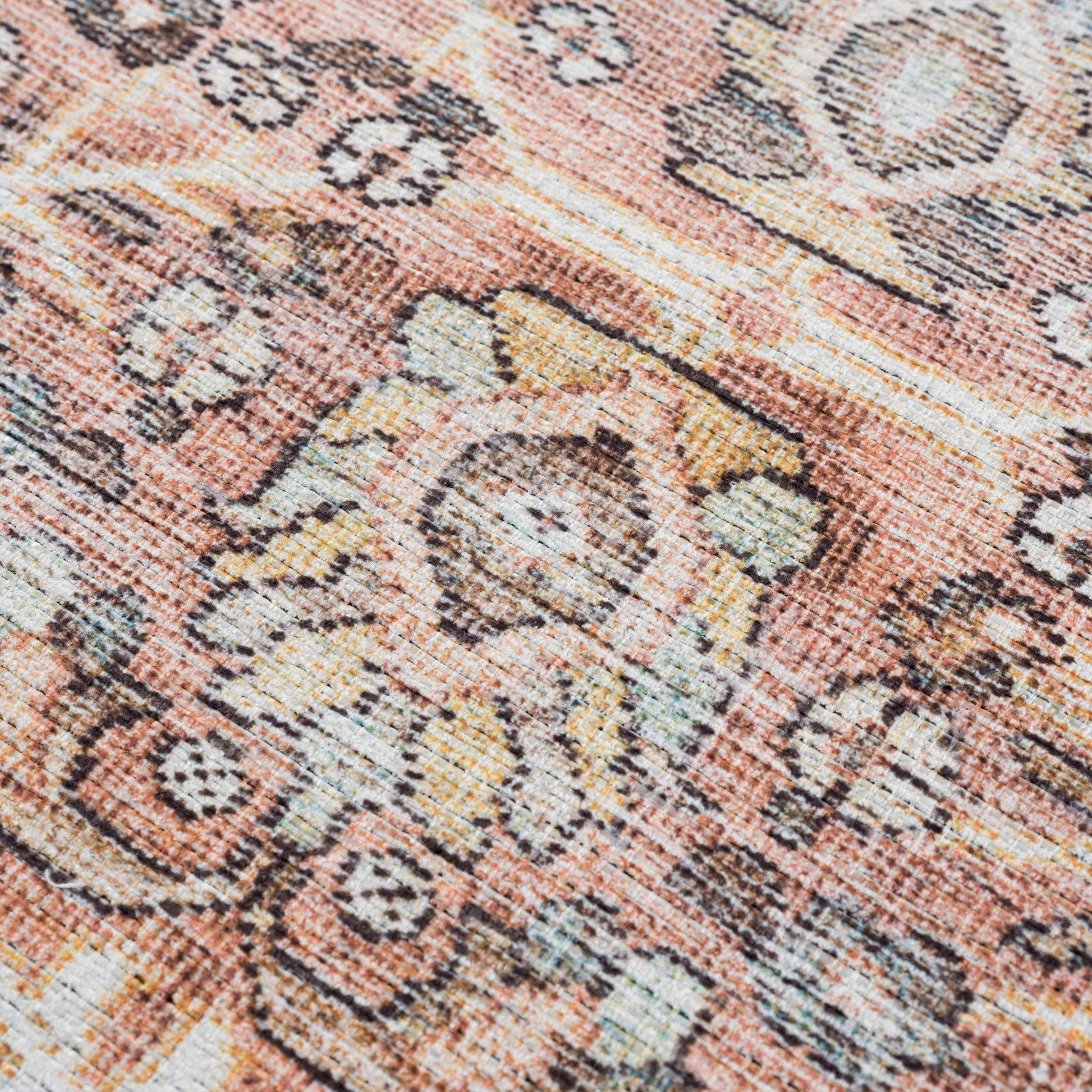Flat Pile Urpi Red Washable Rug - Clearance - Quahog Bay Bedding