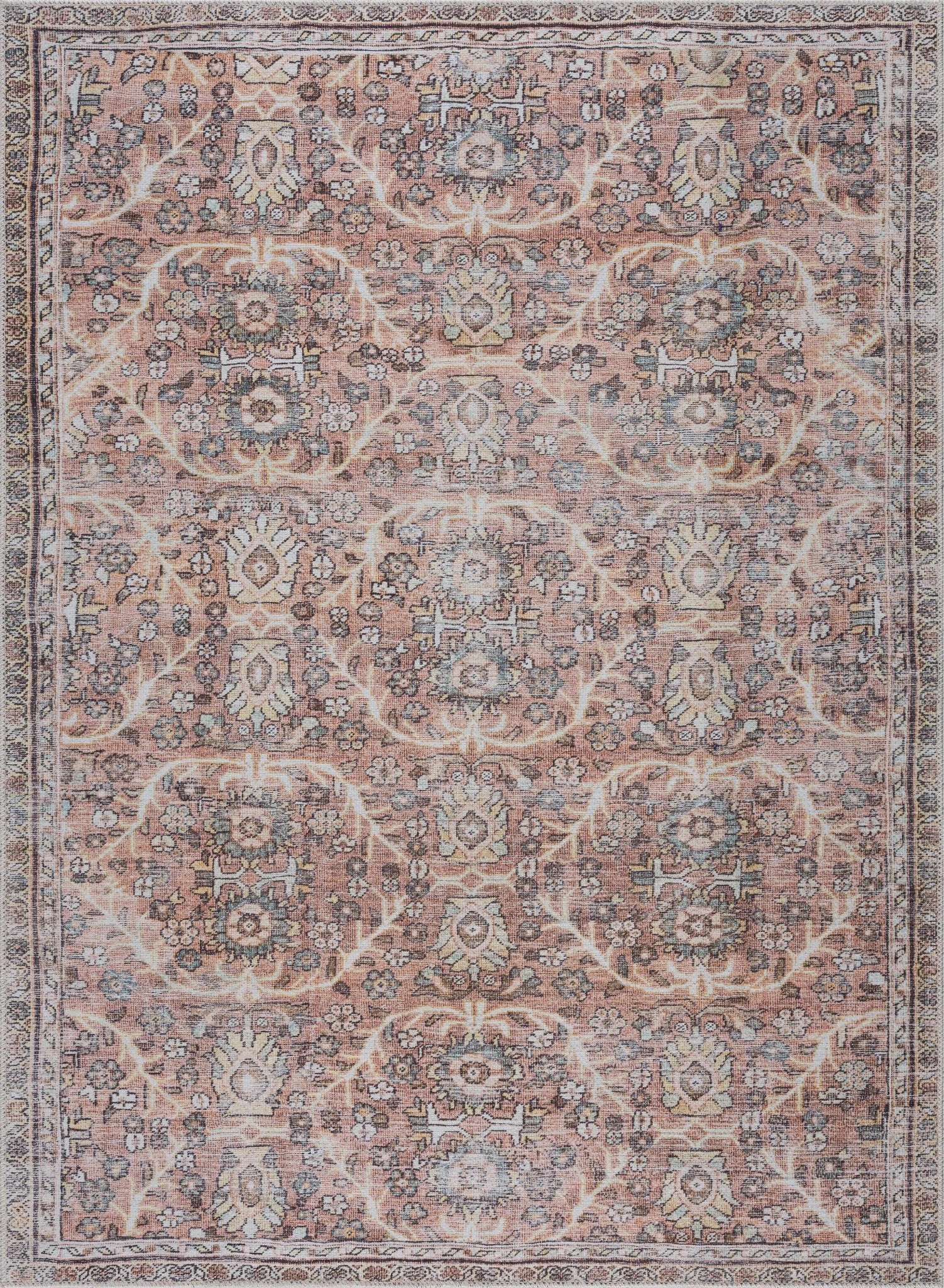 Flat Pile Urpi Red Washable Rug - Clearance - Quahog Bay Bedding