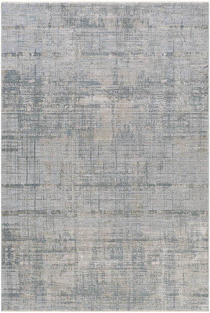 Fallin Gray Abstract Striped Luxe Rug