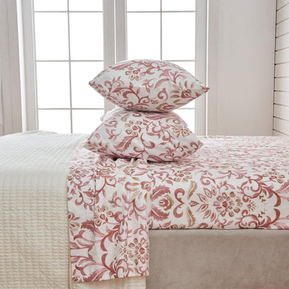 Floral Microfiber Sheet Sets - Delia - Coastal & Floral Themed Bedding - Quahog Bay Bedding