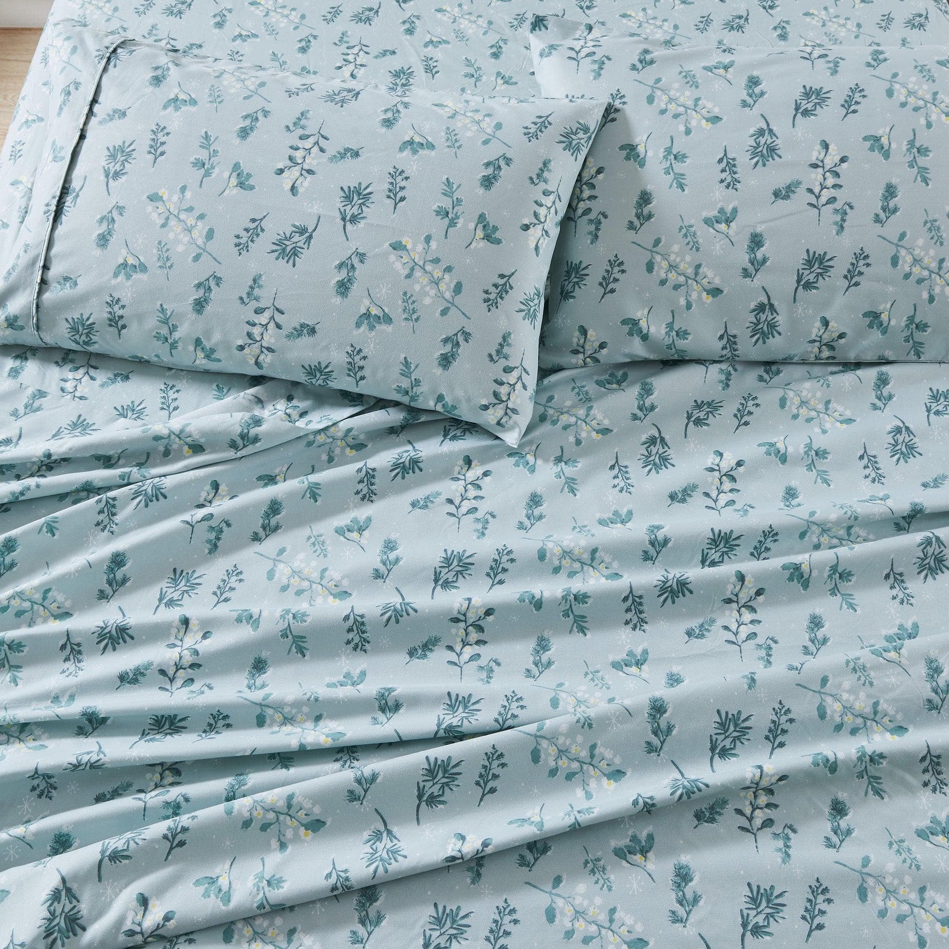 Floral Microfiber Sheet Sets - Delia - Coastal & Floral Themed Bedding - Quahog Bay Bedding