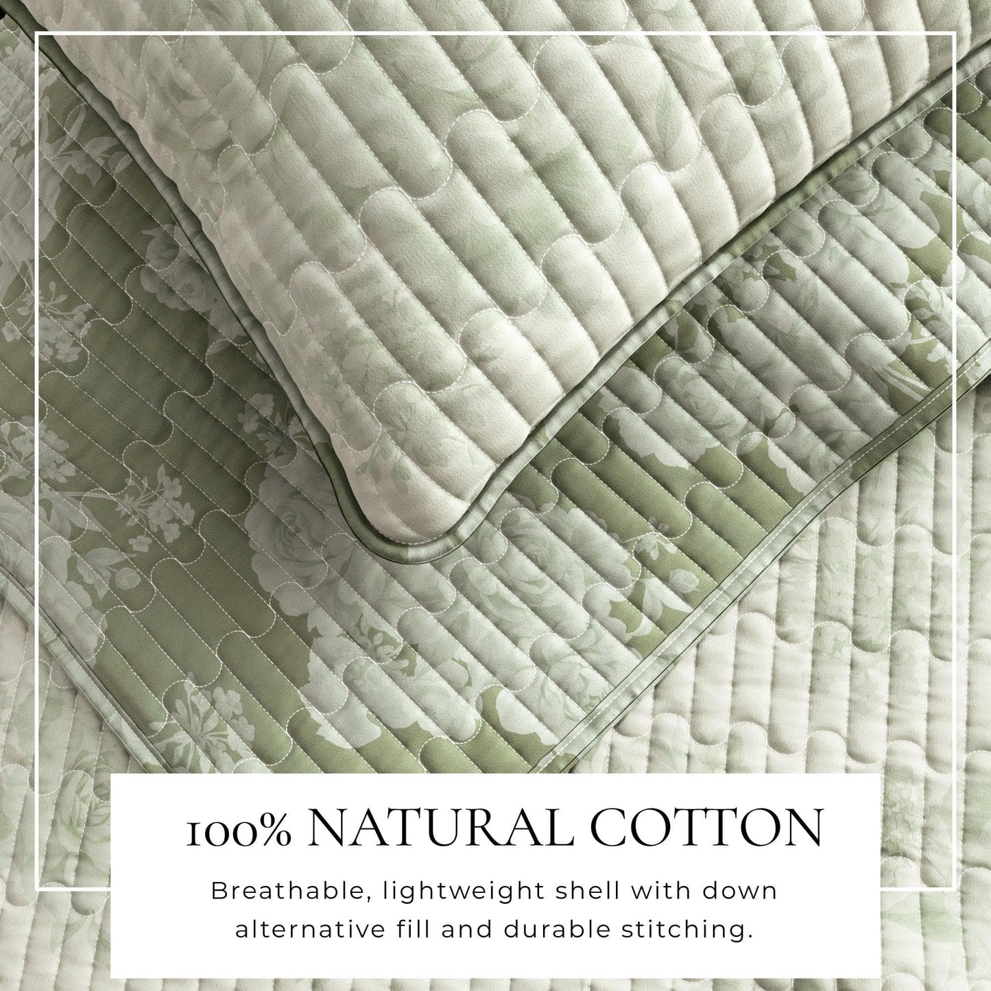 Floral Printed Cotton Quilt Set - Corin Collection - Quahog Bay Bedding