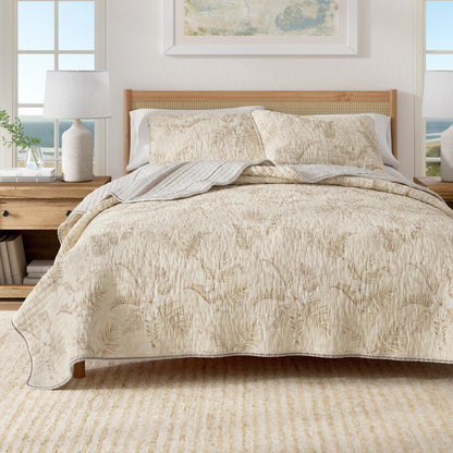 Floral Printed Cotton Quilt Set - Mendocino Collection - Quahog Bay Bedding