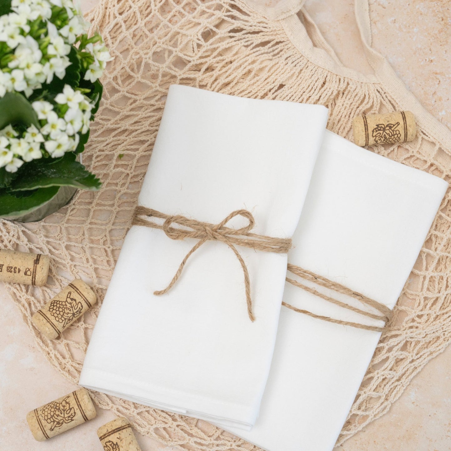 Flour Sack Napkins - Everyday Natural Napkins - Quahog Bay Bedding