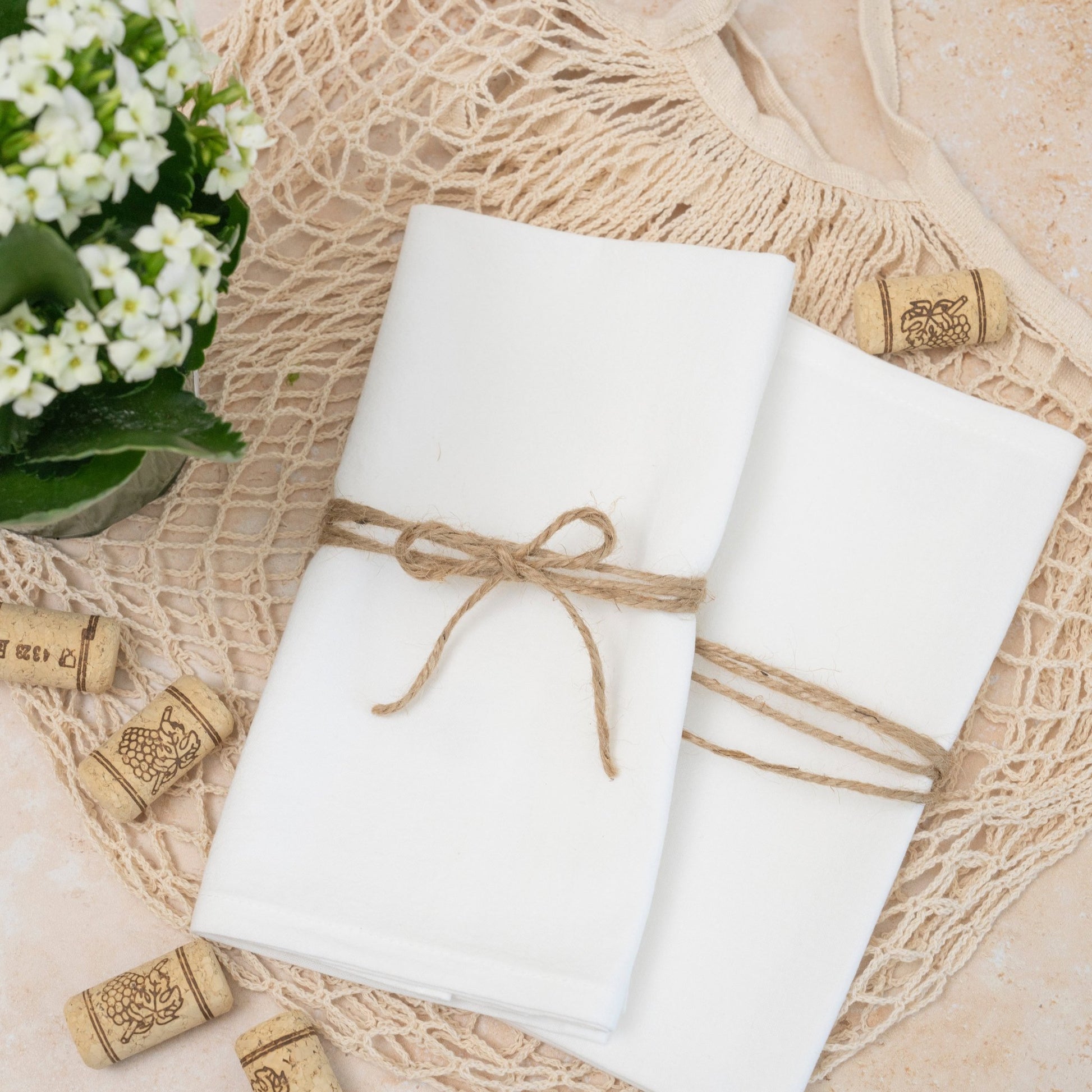 Flour Sack Napkins - Everyday Natural Napkins - Quahog Bay Bedding