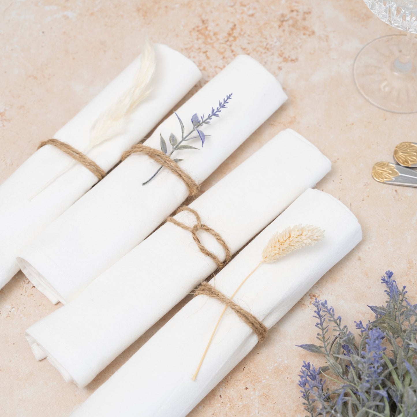 Flour Sack Napkins - Everyday Natural Napkins - Quahog Bay Bedding