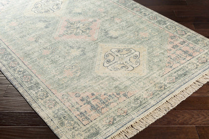 Foraker Sage Green Cotton Rug - Quahog Bay Bedding