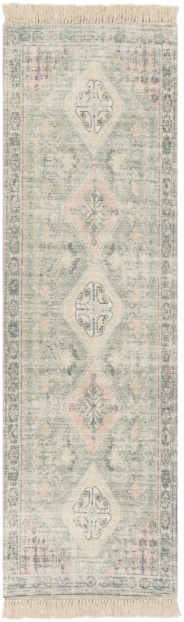 Foraker Sage Green Cotton Rug - Quahog Bay Bedding