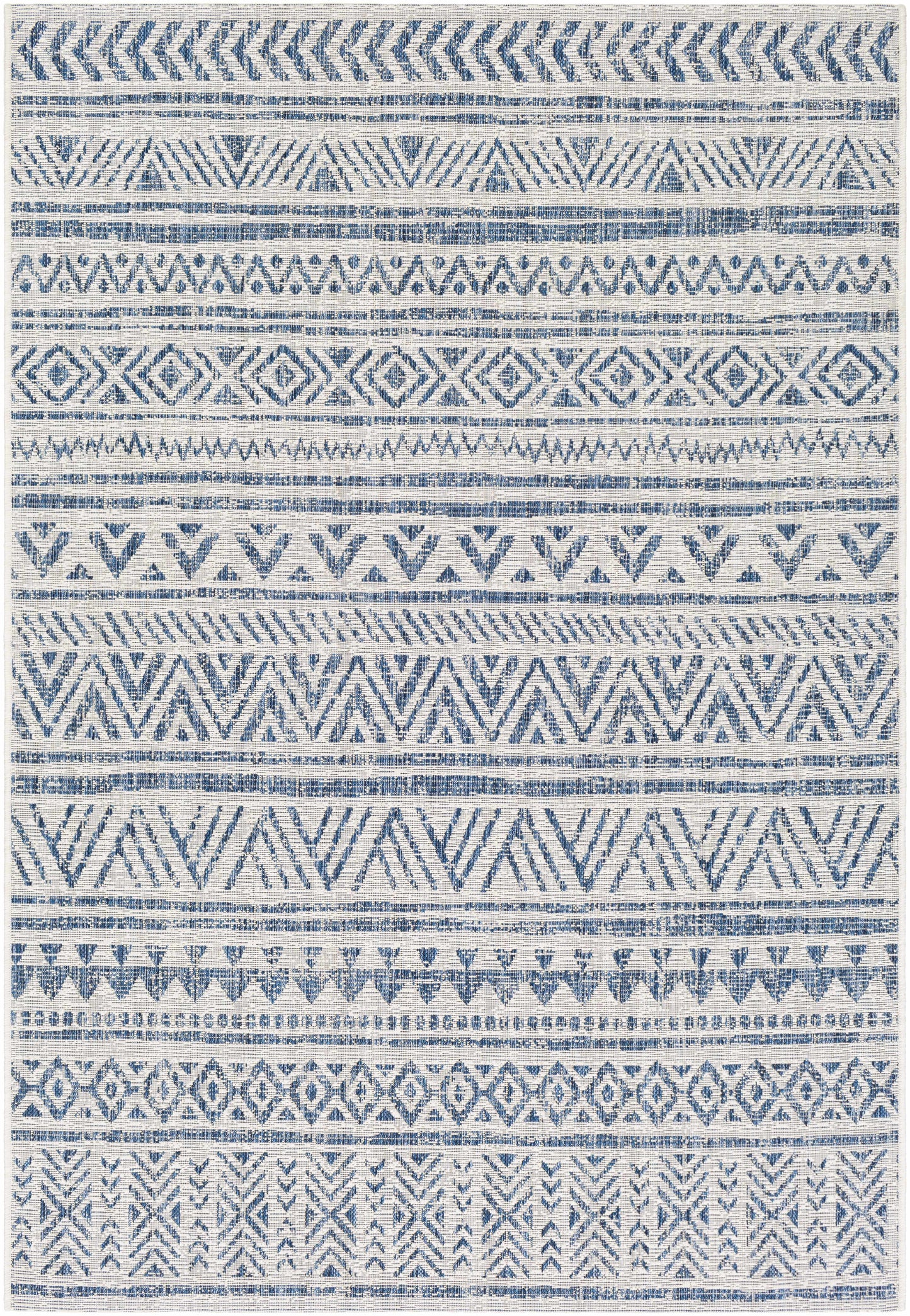 Novato Navy All Over Pattern Performance Rug