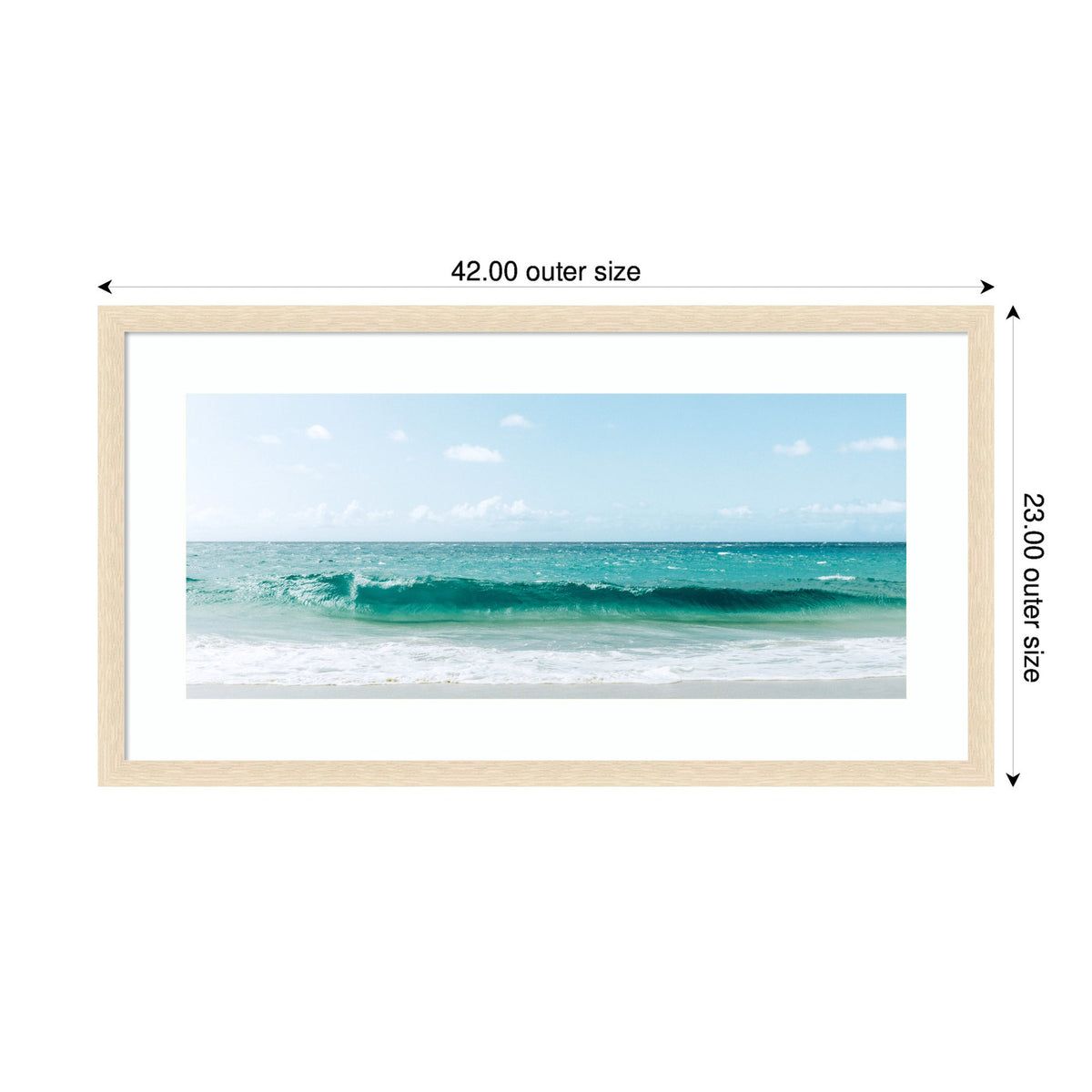 Framed Art Beach Ocean Day over Blue Clear Waters by Alicia Abla - Quahog Bay Bedding