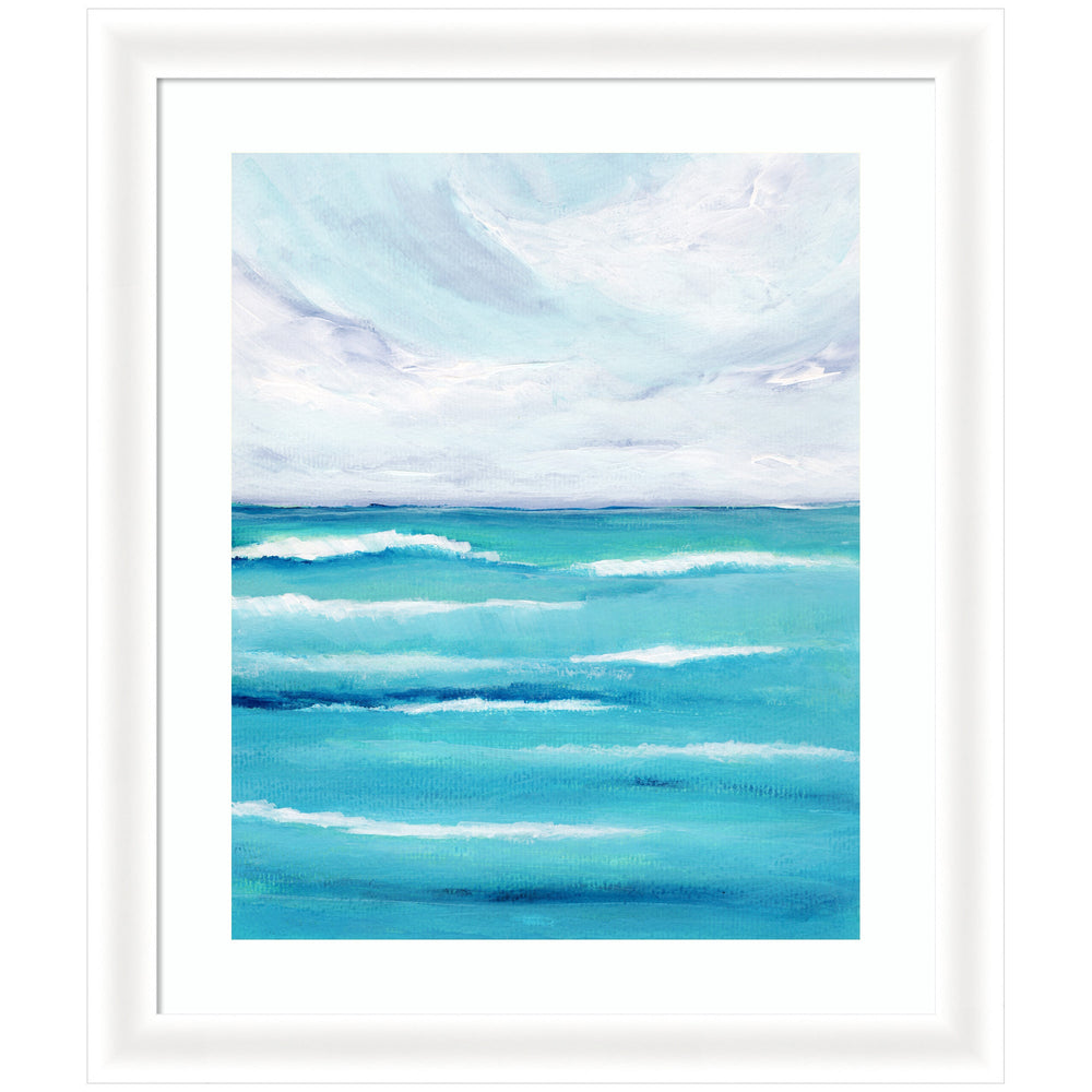 Framed Art Evening Ocean Waves by Nikita Jariwala - Quahog Bay Bedding