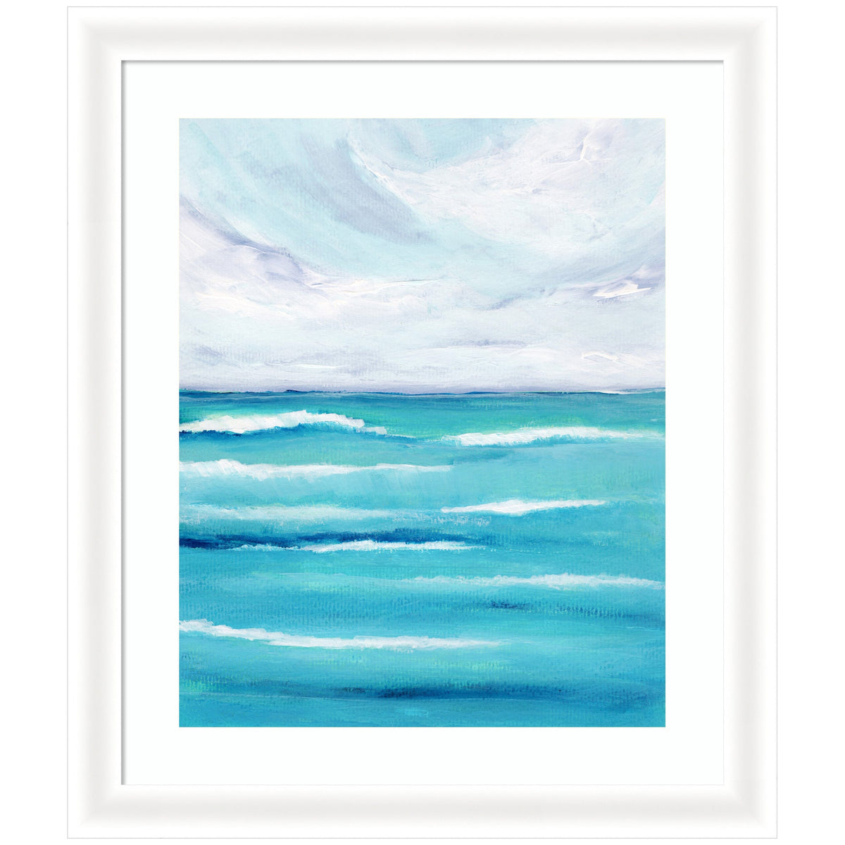 Framed Art Evening Ocean Waves by Nikita Jariwala - Quahog Bay Bedding