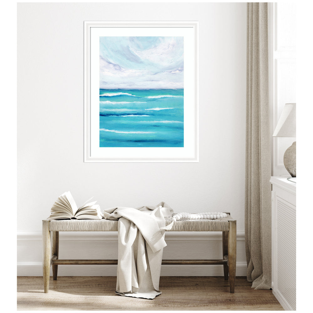 Framed Art Evening Ocean Waves by Nikita Jariwala - Quahog Bay Bedding
