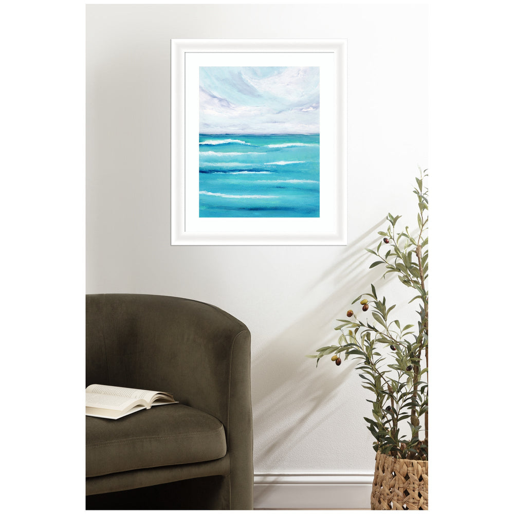 Framed Art Evening Ocean Waves by Nikita Jariwala - Quahog Bay Bedding