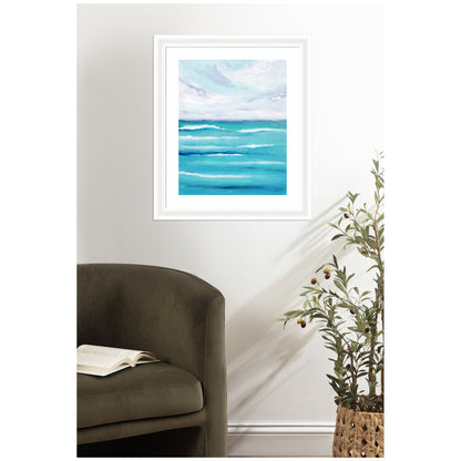 Framed Art Evening Ocean Waves by Nikita Jariwala - Quahog Bay Bedding