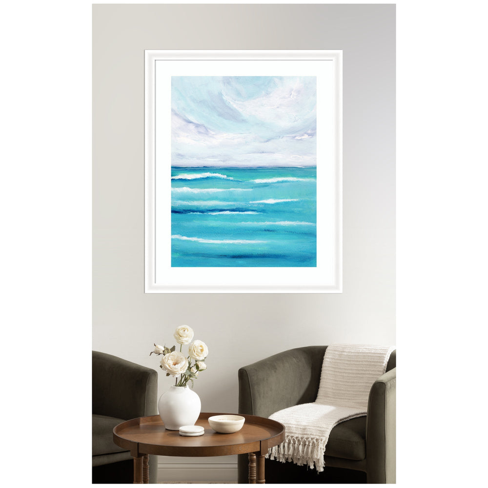 Framed Art Evening Ocean Waves by Nikita Jariwala - Quahog Bay Bedding