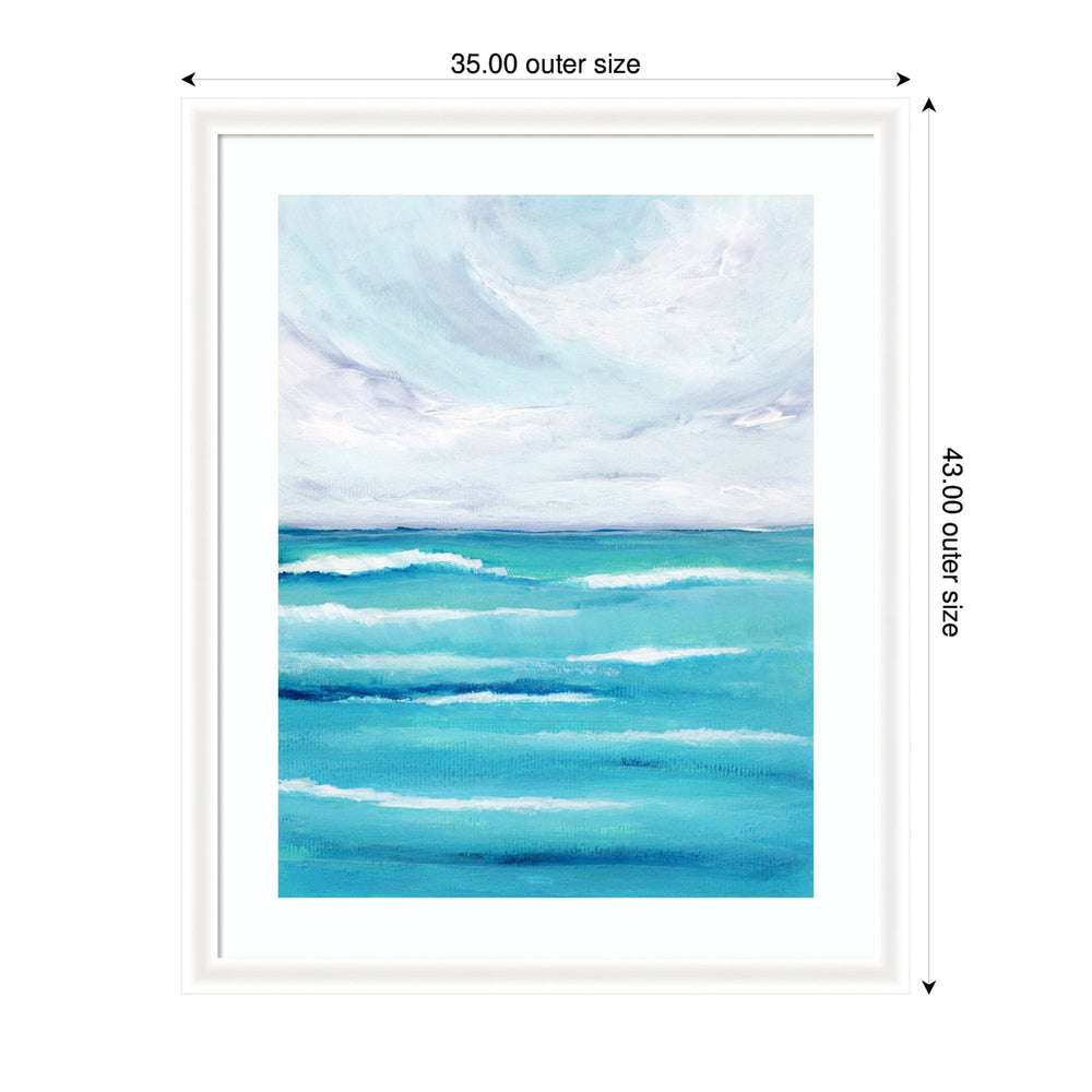 Framed Art Evening Ocean Waves by Nikita Jariwala - Quahog Bay Bedding